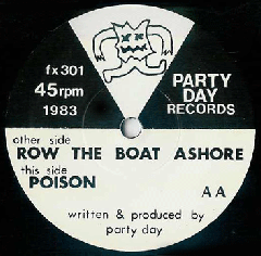Party Day - 'Row the Boat Ashore' label design (AA side)