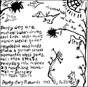 Party Day - 'Row the Boat Ashore' insert, Martin Steele design